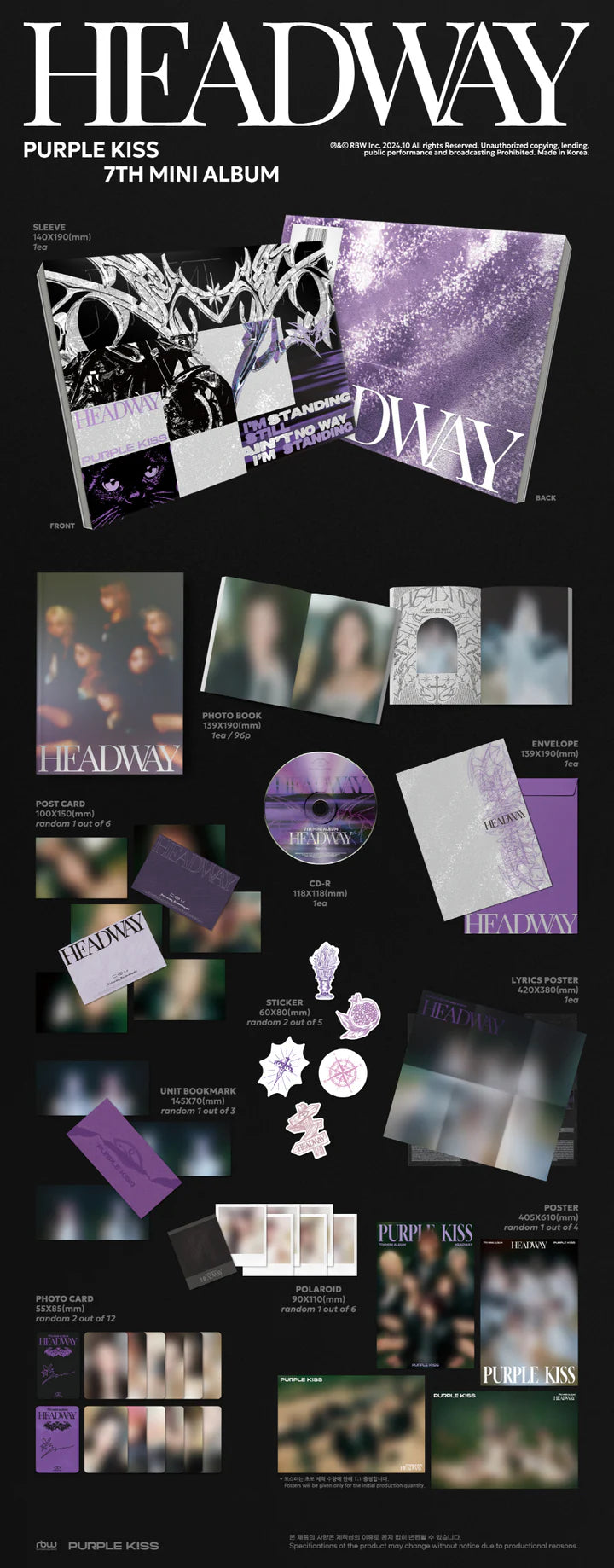 PURPLE KISS - HEADWAY (7th Mini Album)