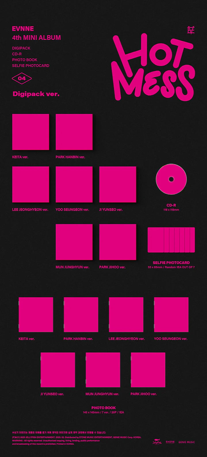 EVNNE - HOT MESS (4th Mini Album) DIGIPACK