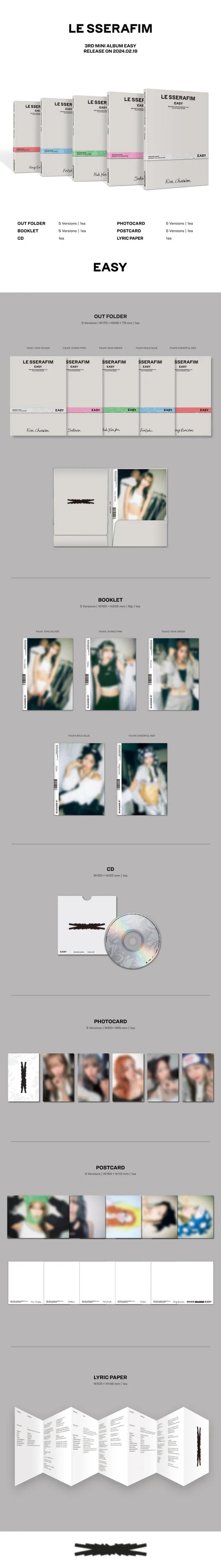 LE SSERAFIM - EASY (3rd Mini Album) COMPACT Eunchae