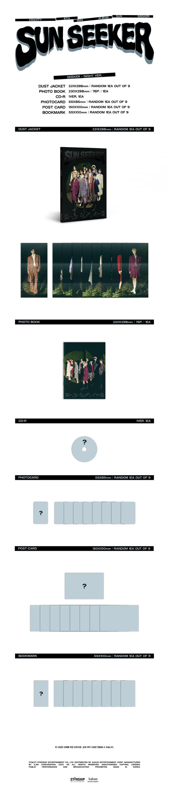CRAVITY - SUN SEEKER (6th Mini Album) SEEKER - NIGHT Version