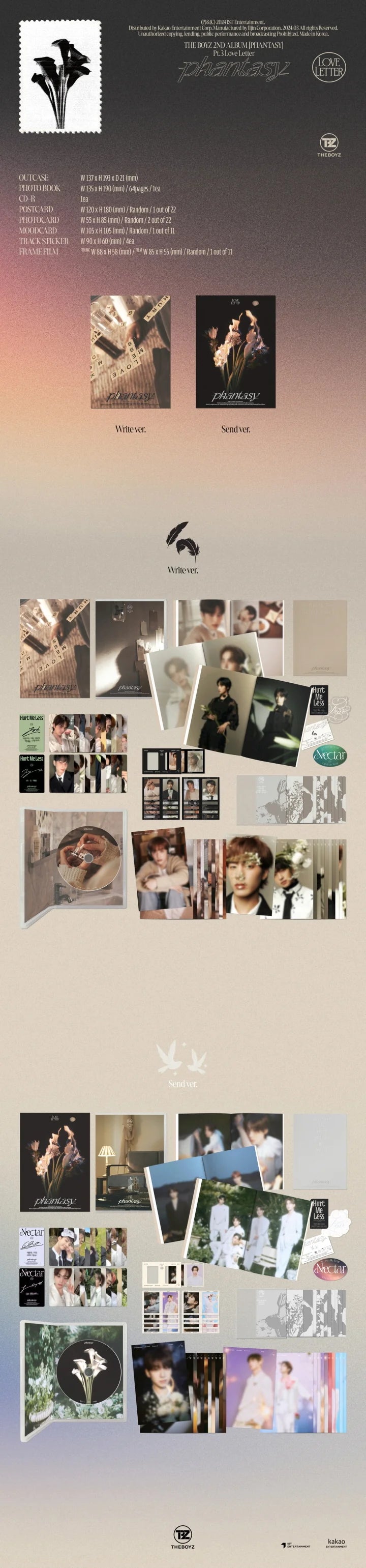 THE BOYZ - PHANTASY : PT.3 LOVE LETTER (2nd Album)