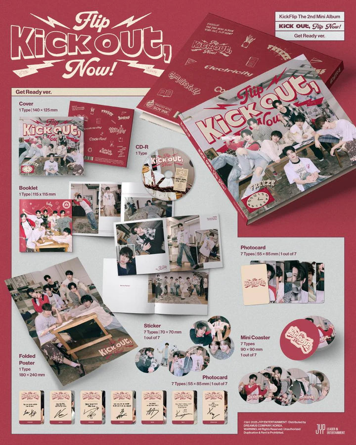 KICKFLIP - KICK OUT, FLIP NOW! (2nd Mini Album) GET READY Version