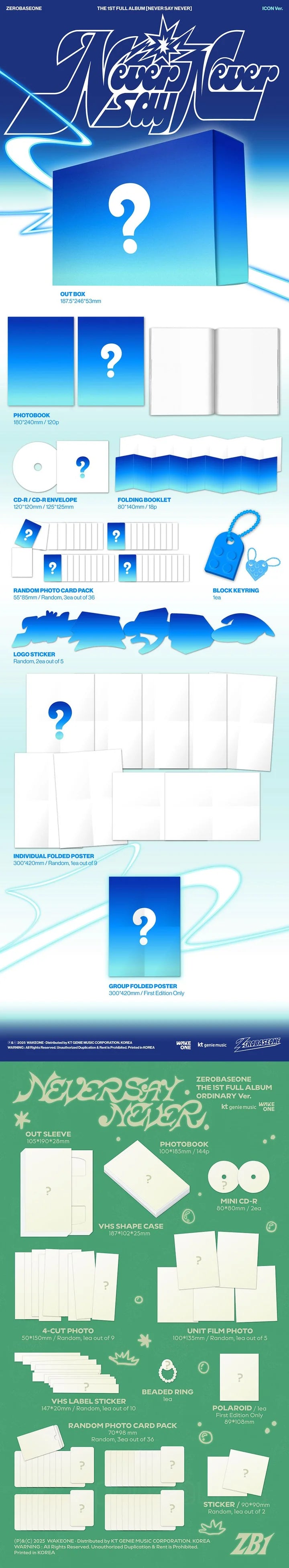 ZEROBASEONE - NEVER SAY NEVER (1st Album) PHOTOBOOK