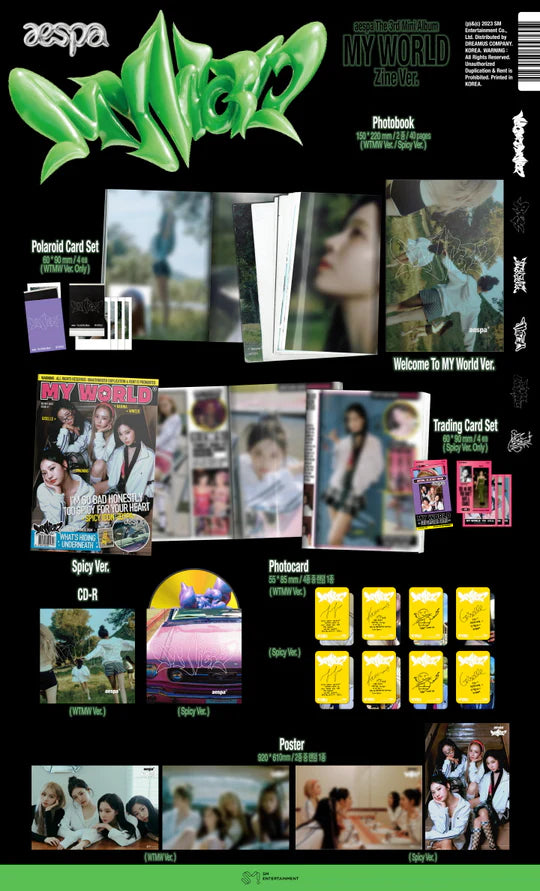 AESPA - MY WORLD (3rd Mini Album) Zine Version