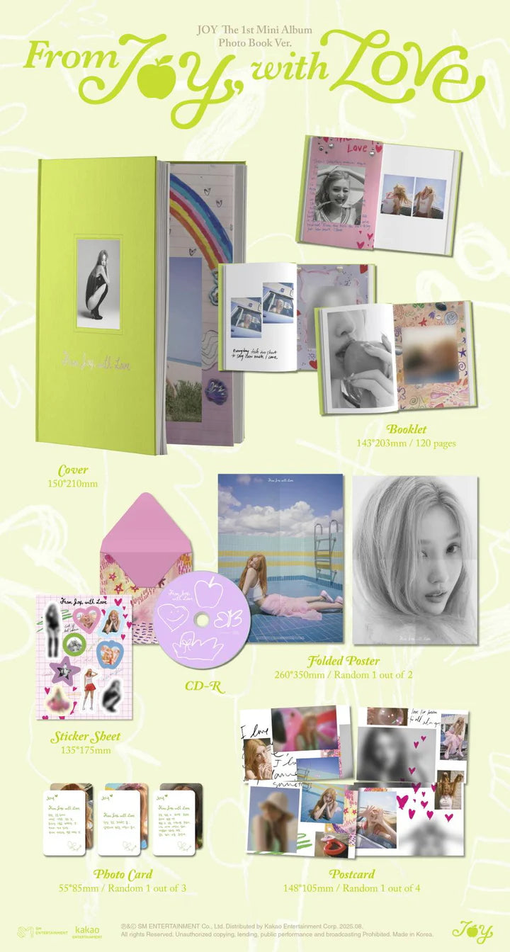 JOY (RED VELVET) - FROM JOY, WITH LOVE (1st Mini Album) PHOTOBOOK