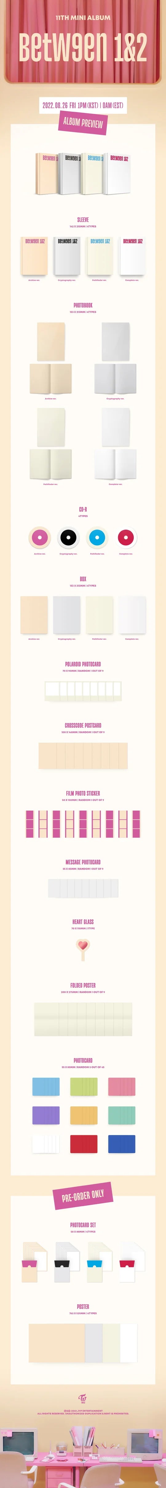 TWICE - BETWEEN 1&2 (11th Mini Album)