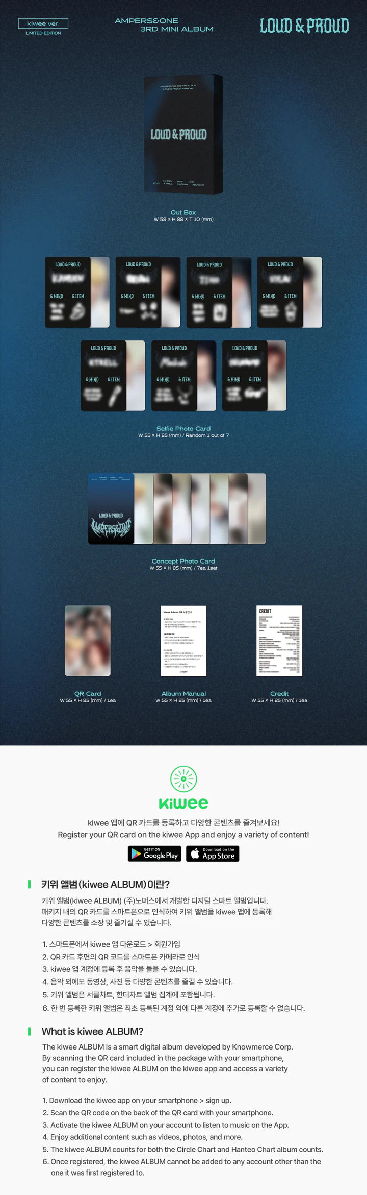 AMPERS&ONE - LOUD & PROUD (3rd Mini Album) LIMITED Edition KIWEE Version