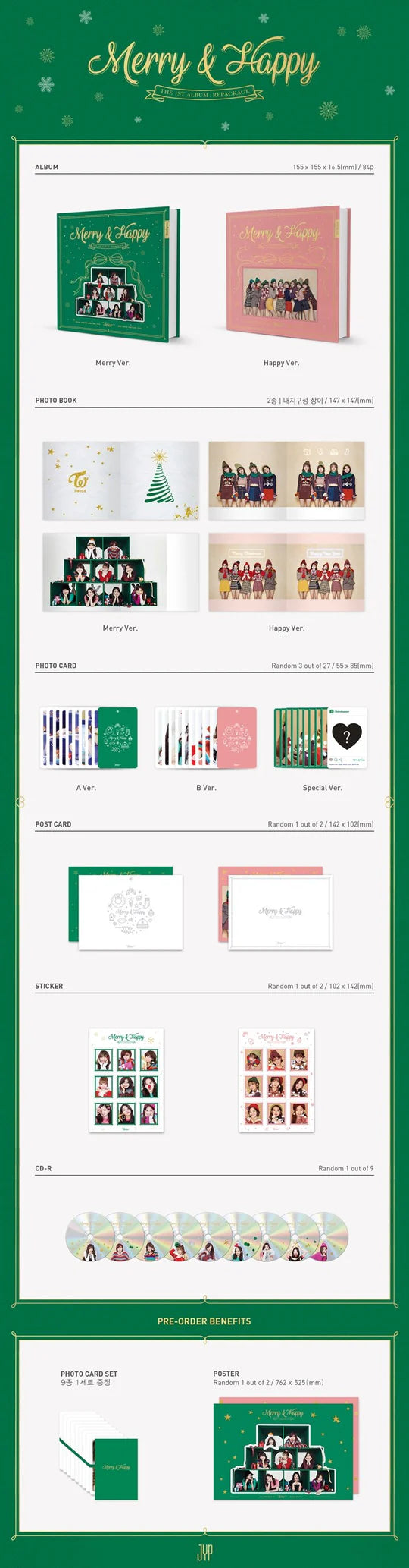 TWICE - Merry & Happy (1st Album Repackage)