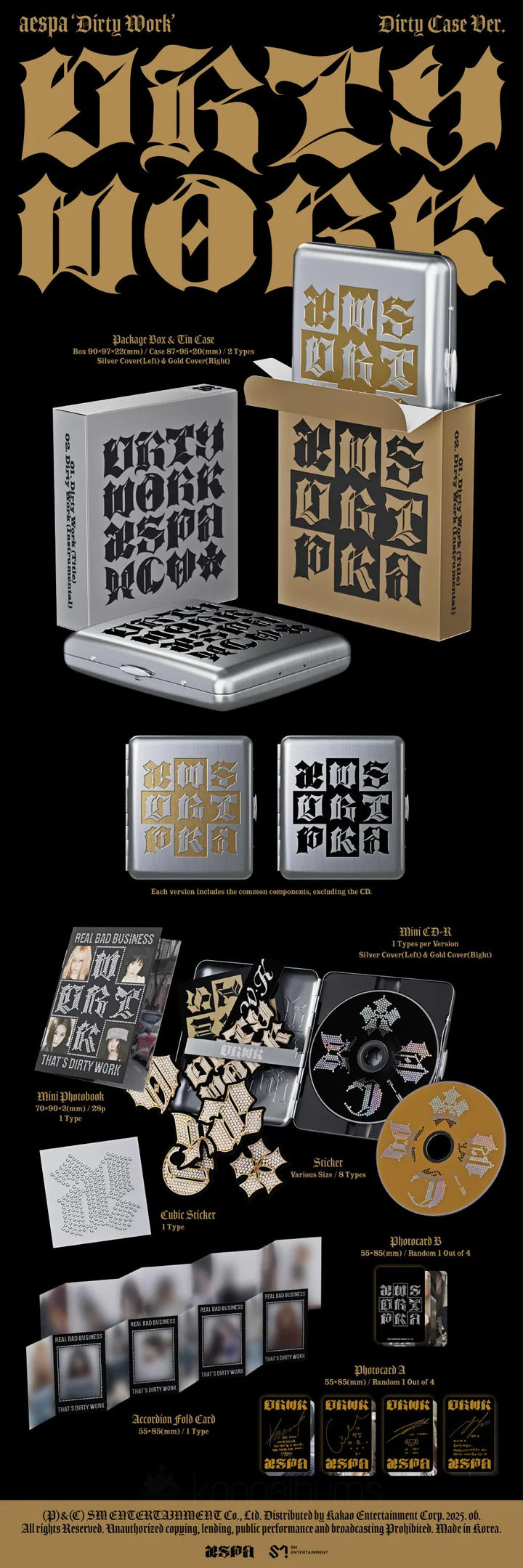 AESPA - DIRTY WORK (Single Album) DIRTY CASE