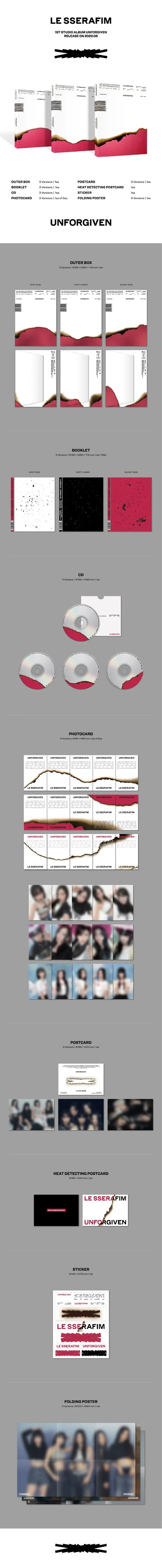 LE SSERAFIM - UNFORGIVEN (1st Studio Album)