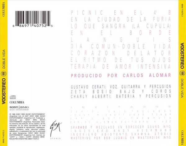 SODA STEREO - Doble vida CD (Remaster)