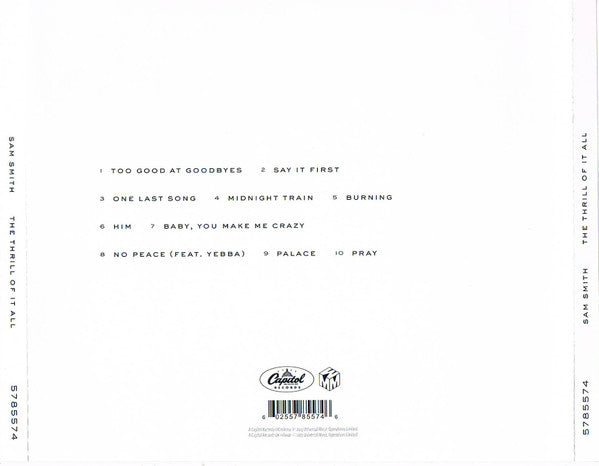SAM SMITH - The Thrill Of It All CD