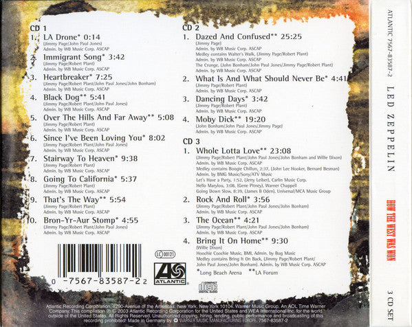 LED ZEPPELIN – How the west was won CD