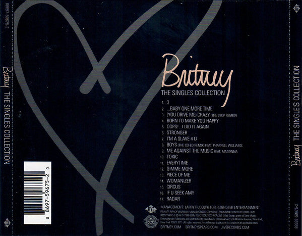 BRITNEY SPEARS - The singles collection CD