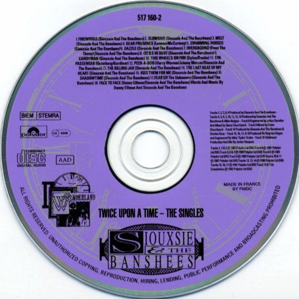 SIOUXSIE & THE BANSHEES – Twice Upon A Time The Singles CD