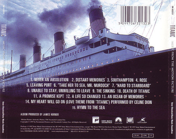 TITANIC Original Soundtrack CD