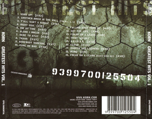 KORN - Greatest hits Vol.1 CD