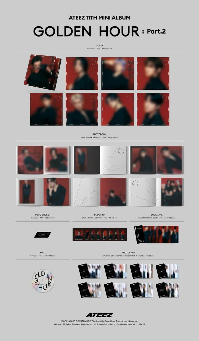 ATEEZ - GOLDEN HOUR : PART.2 (11th EP Album) DIGIPACK