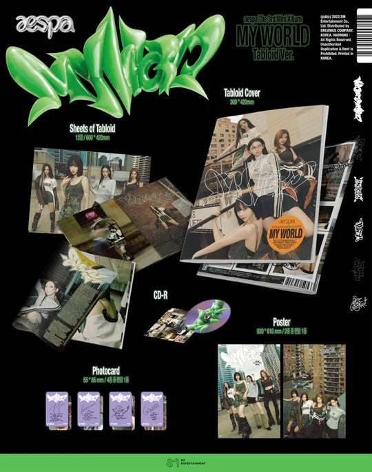 AESPA - MY WORLD (3rd Mini Album) Tabloid Version