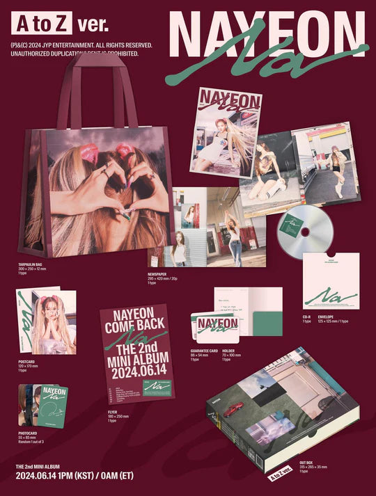 NAYEON (TWICE) - NA (2nd mini album) LIMITED Edition (A to Z ver.)