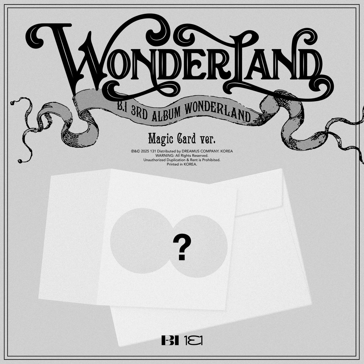 B.I - WONDERLAND (3rd Album) MAGIC CARD