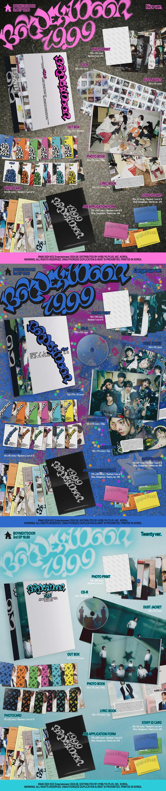 BOYNEXTDOOR - 19.99 (3rd EP) Target exclusive
