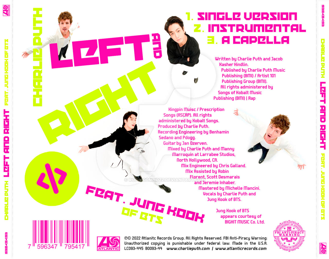 JUNGKOOK (BTS) & CHARLIE PUTH - Left & right CD