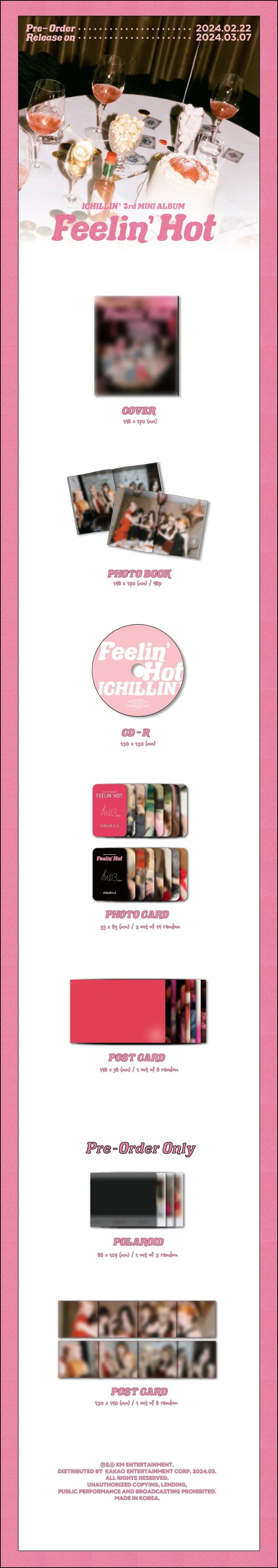 ICHILLIN' - FEELIN' HOT (3rd Mini Album)