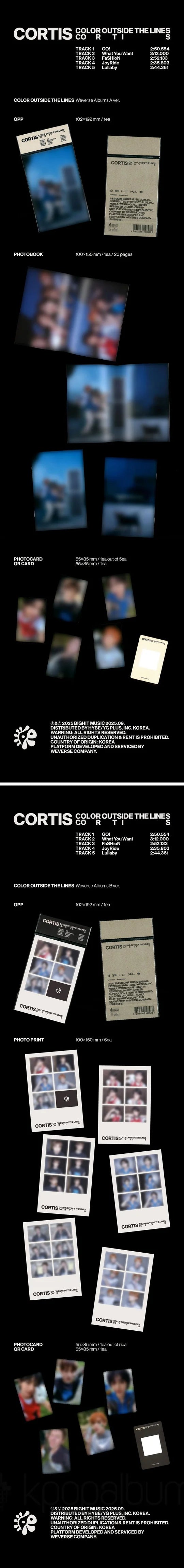 CORTIS - COLOR OUTSIDE THE LINES (1st EP Album) WEVERSE ALBUM