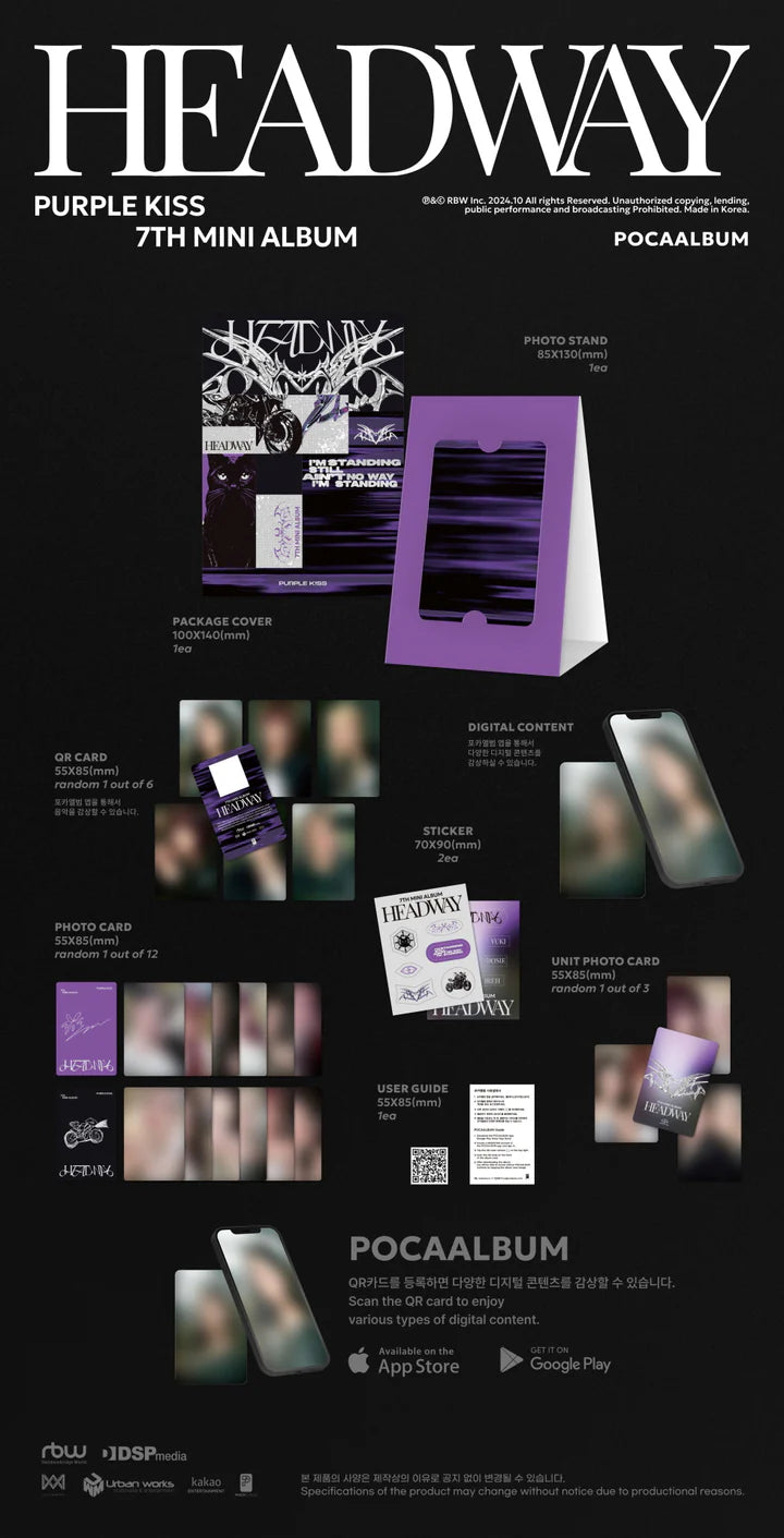 PURPLE KISS - HEADWAY (7th Mini Album) POCAALBUM