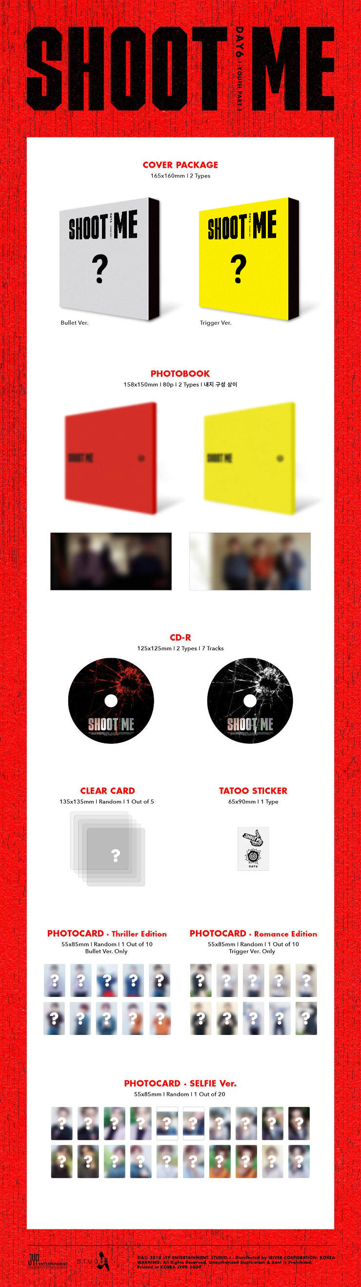 DAY6 - Shoot Me:Youth Part 1 (3rd Mini Album)