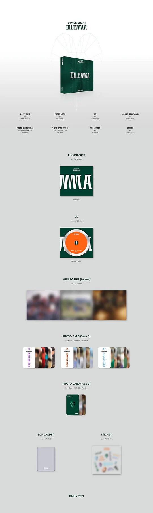 ENHYPEN - DIMENSION : DILEMMA (1st Album) ESSENTIAL