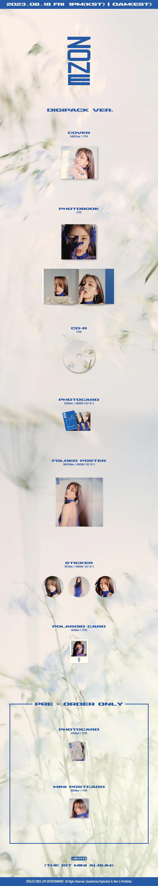 JIHYO (TWICE) - ZONE (1st Mini Album) DIGIPACK