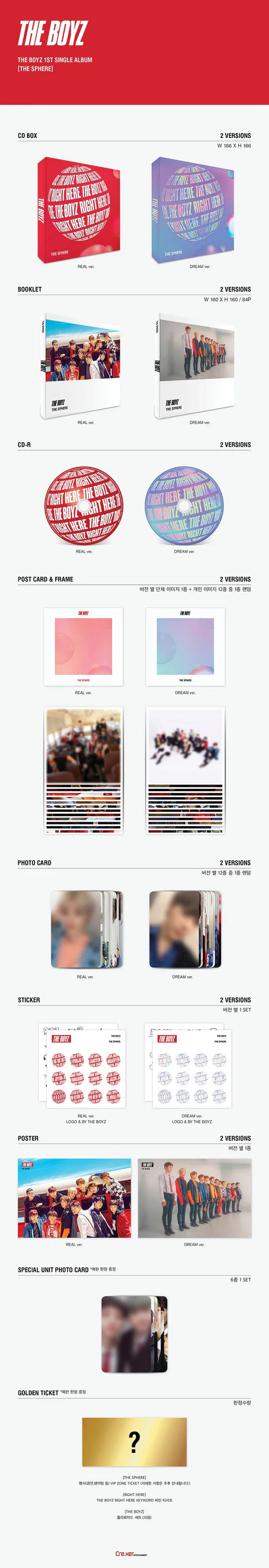 THE BOYZ - The Sphere (1st Single Album)