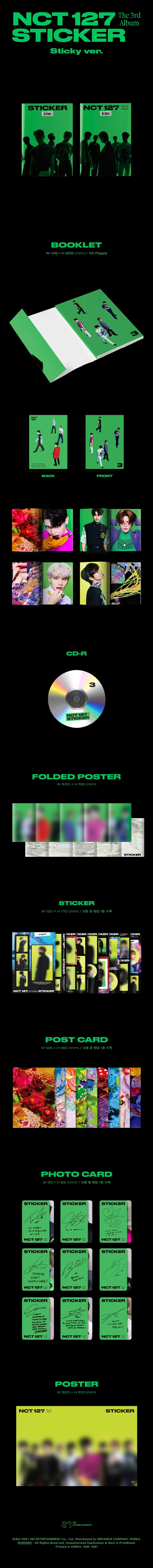 NCT 127 - Sticker (3rd Album) STICKY Version