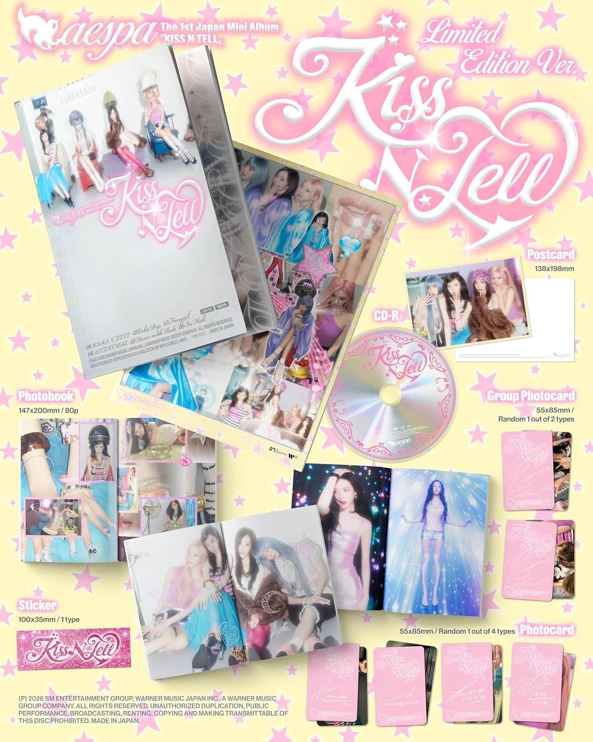 AESPA - KISS N TELL (Japanese 1st Mini Album) LIMITED EDITION