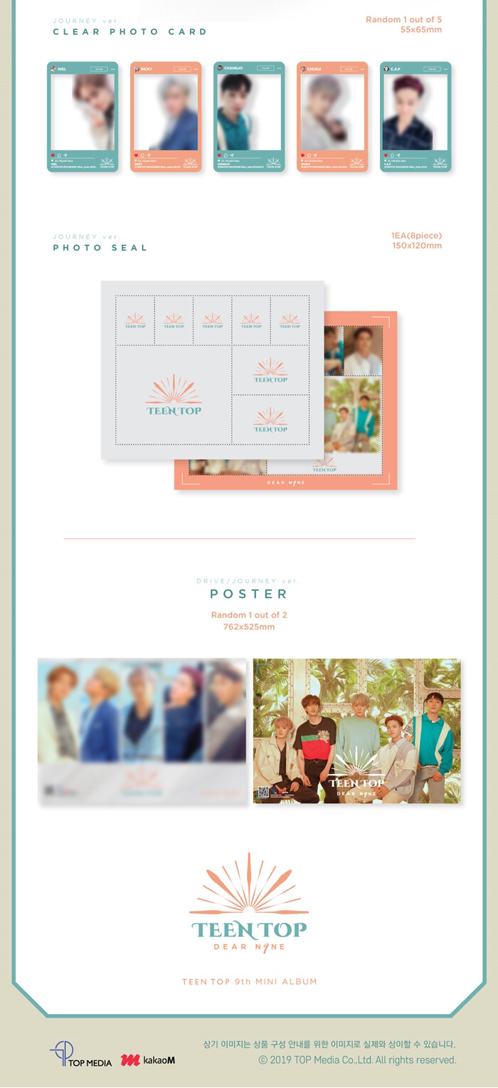 TEEN TOP - DEAR.N9NE (9th Mini Album)