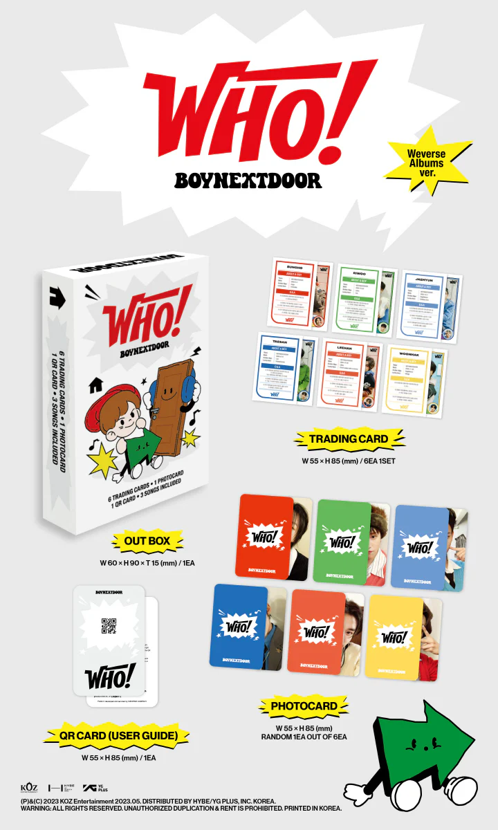 BOYNEXTDOOR - WHO! (1st single Album) WEVERSE ALBUMS