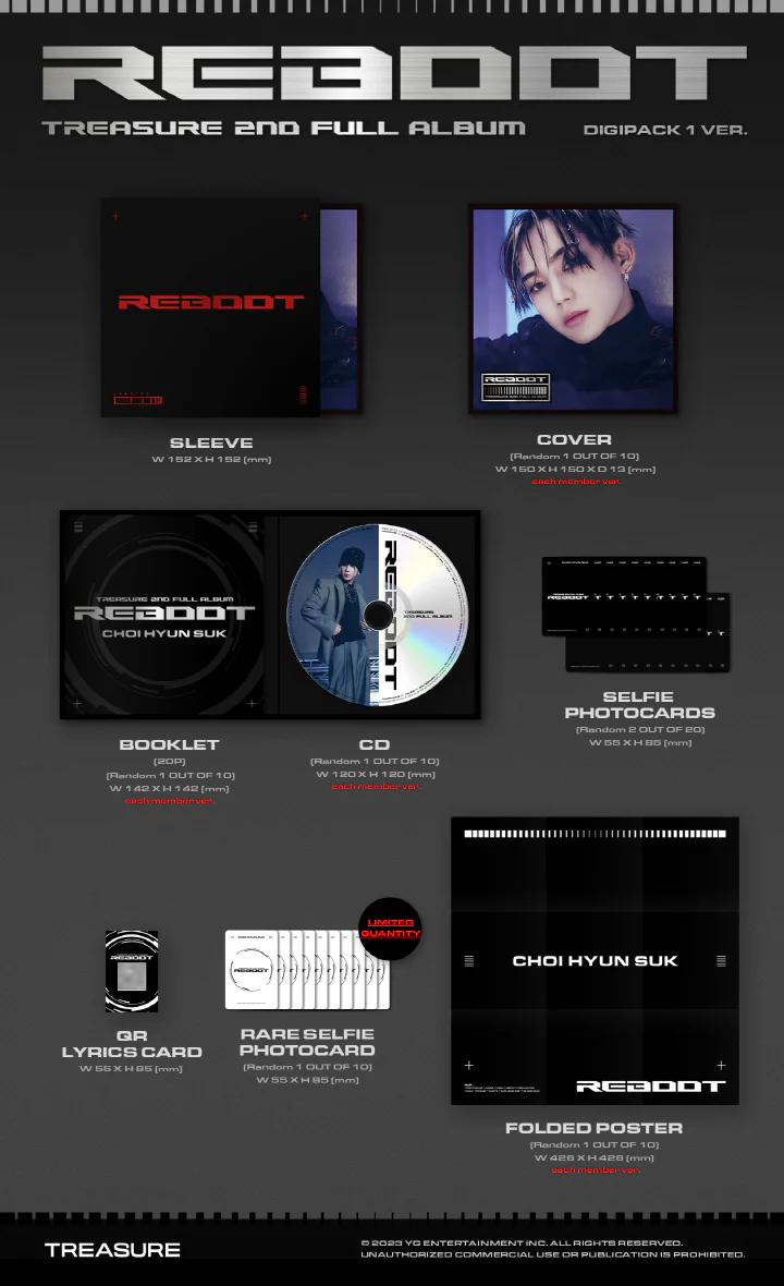 TREASURE - REBOOT (2nd Album) DIGIPACK