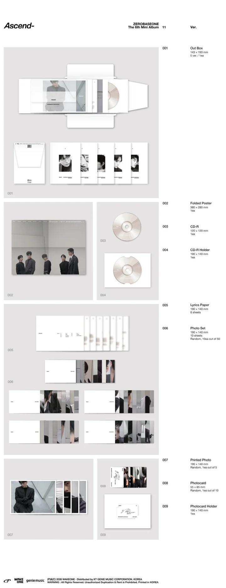 ZEROBASEONE - ASCEND- (6th Mini Album) 11 VERSION