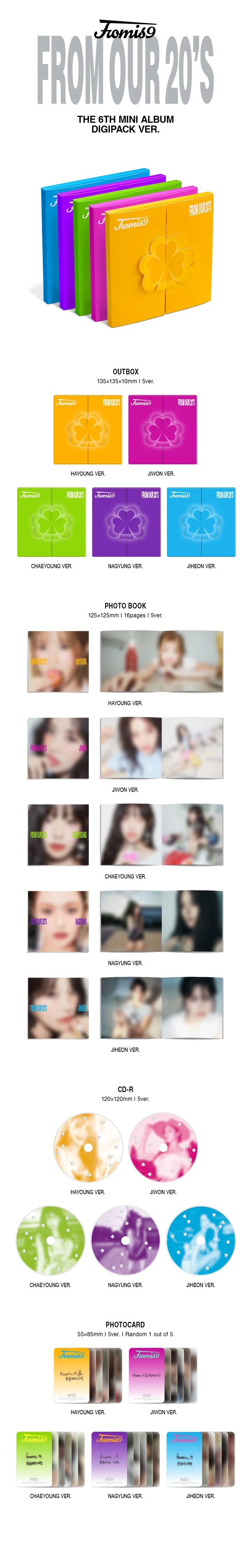 FROMIS_9 - FROM OUR 20's (6th Mini Album) DIGIPACK