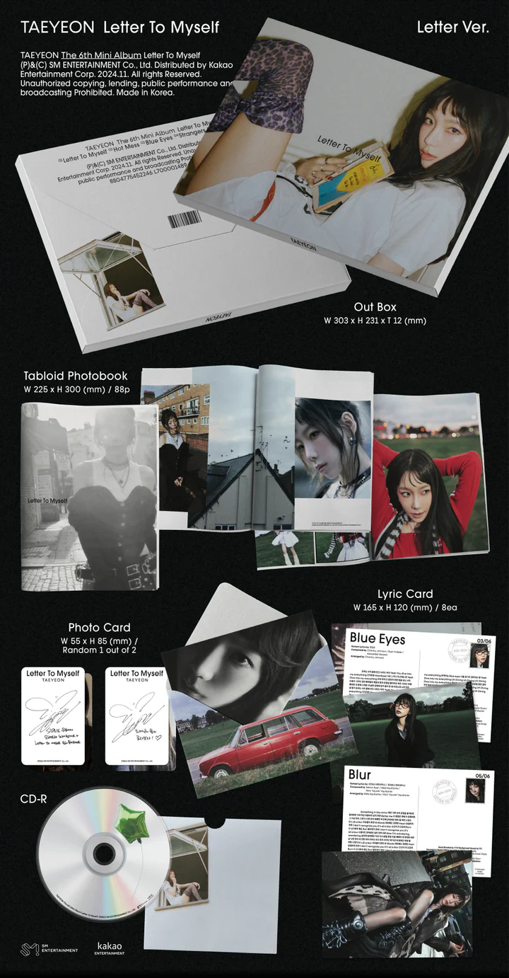 TAEYEON - Letter To Myself (6th Mini Album) LETTER Version
