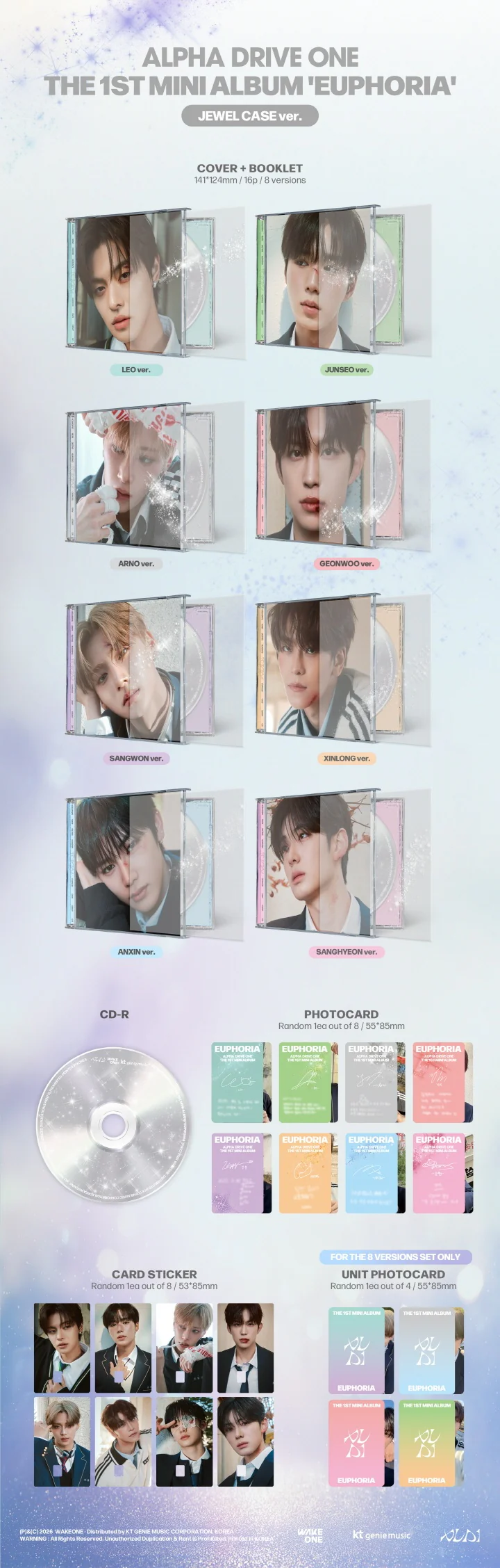 ALPHA DRIVE ONE - EUPHORIA (1st Mini Album) JEWEL CASE Version
