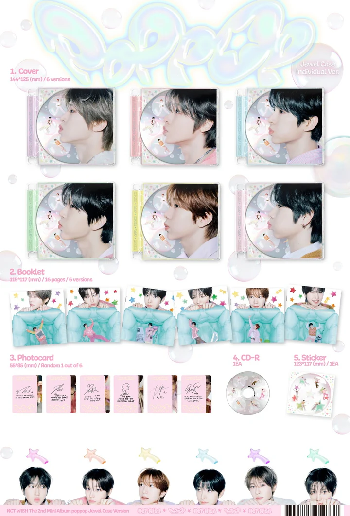 NCT WISH - POPPOP (2nd Mini Album) JEWEL CASE