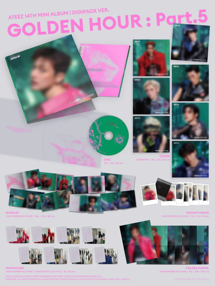 ATEEZ - GOLDEN HOUR : PART.5 (14th Mini Album) DIGIPACK MEMBER