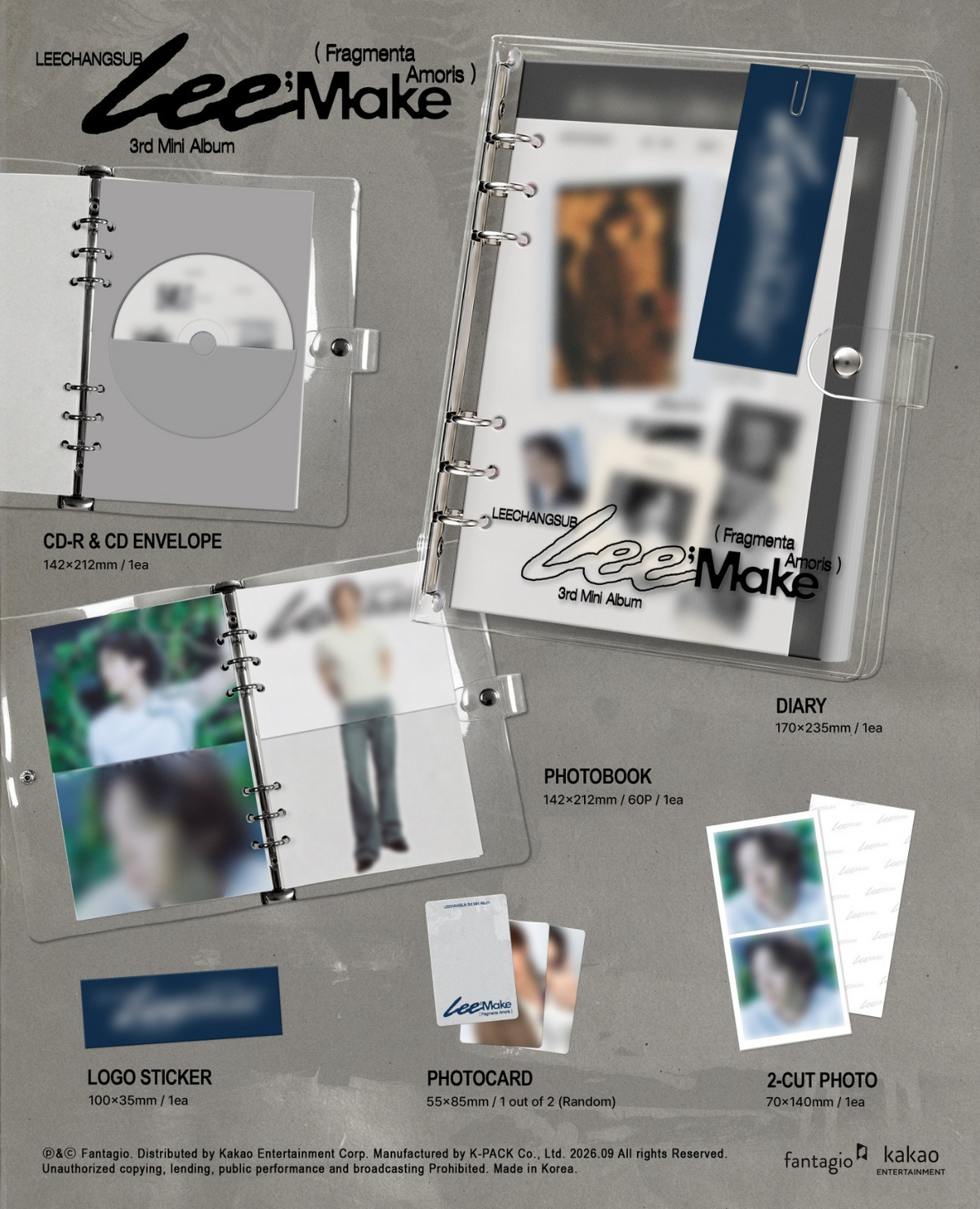 LEE CHANGSUB (BTOB) - LEE;MAKE (FRAGMENTA AMORIS) (3rd Mini Album)
