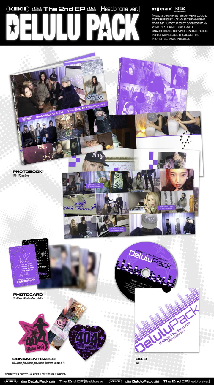 KIIIKIII - DELULU PACK (2nd EP Album) HEADPHONE Version