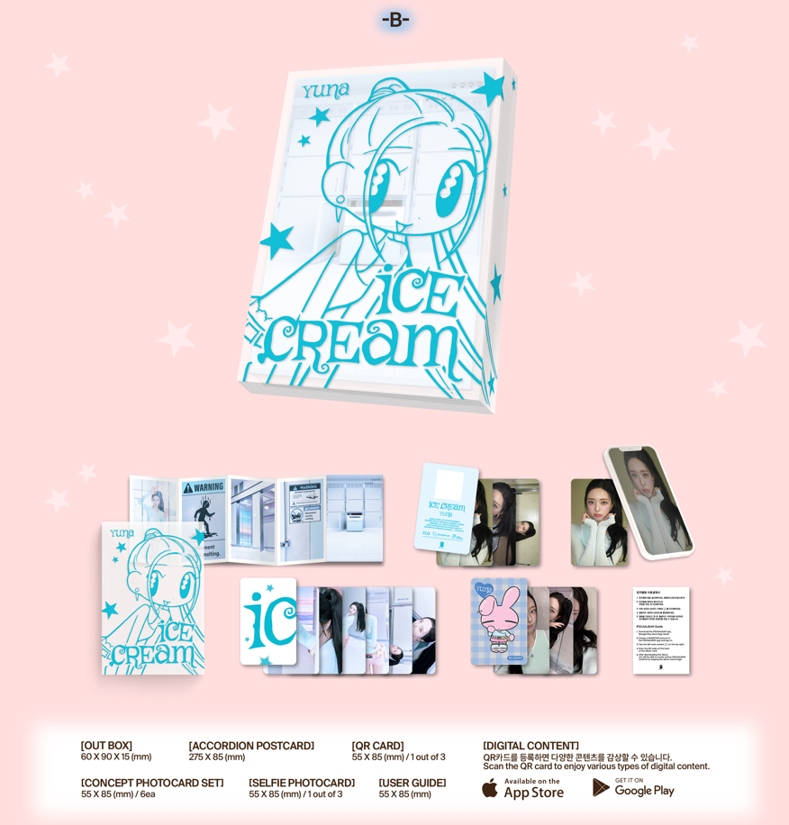 YUNA (ITZY) - ICE CREAM (1st Mini Album) POCAALBUM Version