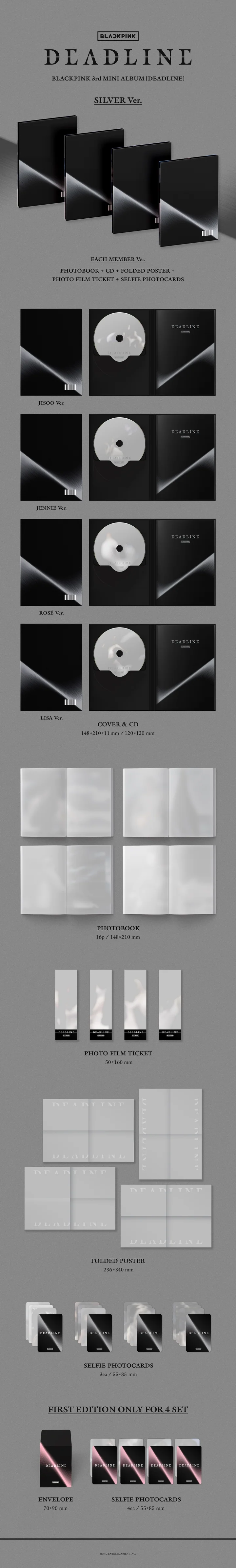 BLACKPINK - DEADLINE (3rd Mini Album) SILVER