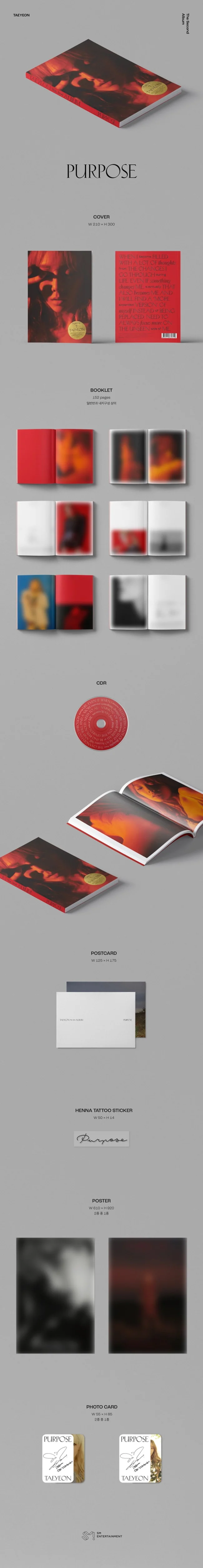 TAEYEON - Purpose (2nd Album) Deluxe Edtion